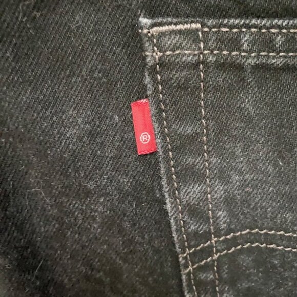LEVI`S 505 Jeans 40"x31" Men's Regular Fit Straight Leg Black Denim - Picture 11 of 12
